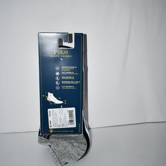 Polo Ralph Lauren Polo USA Low Cut Socks 3-Pack #827556PK - Picture 3 of 4